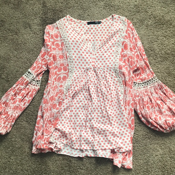 Max Jeans Tops - Puffy Sleeve Shirt